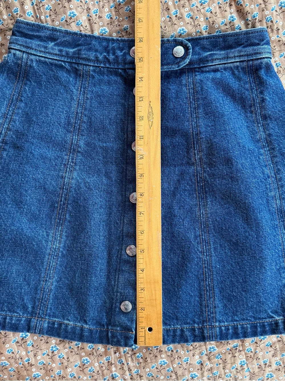 APC Denim snap-front miniskirt - size 34 - Picture 9 of 11